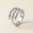 Silver Triple Wrap Coil Ring