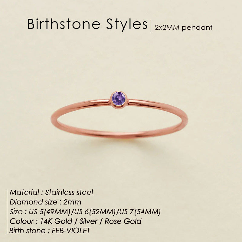 February Violet rose gold