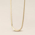 Classic Flat Herringbone Gold Chain