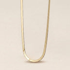 Classic Flat Herringbone Gold Chain