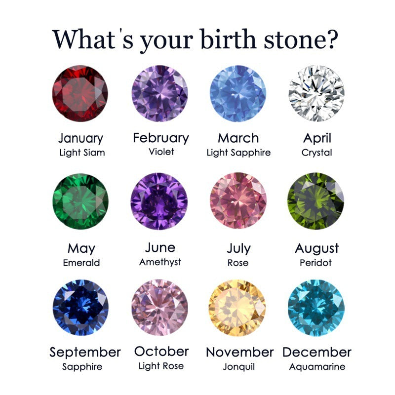 Dainty Gold Birthstone Solitaire Crystal Ring