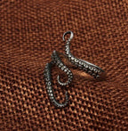 Silver Octopus Tentacle Wrap Ring