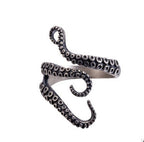 Silver Octopus Tentacle Wrap Ring