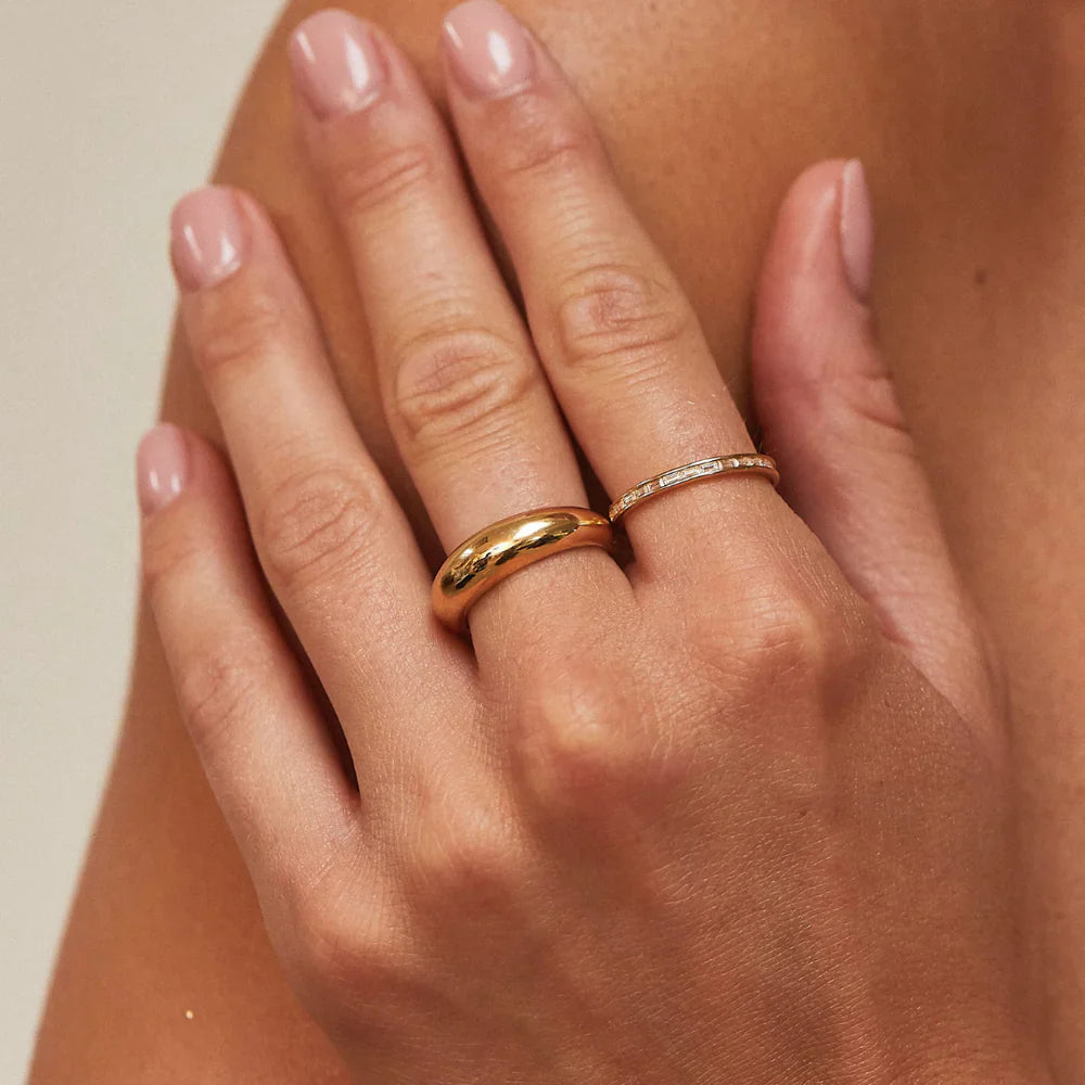 Gold Chunky Dome Statement Ring