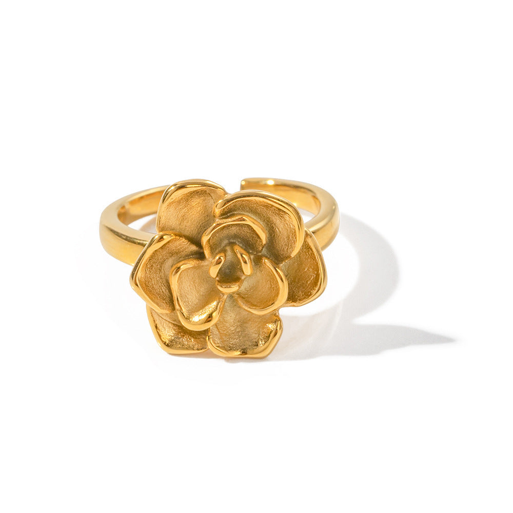 Gold Blooming Rose Ring
