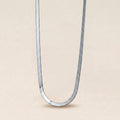Classic Flat Herringbone Silver Chain