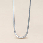 Classic Flat Herringbone Silver Chain