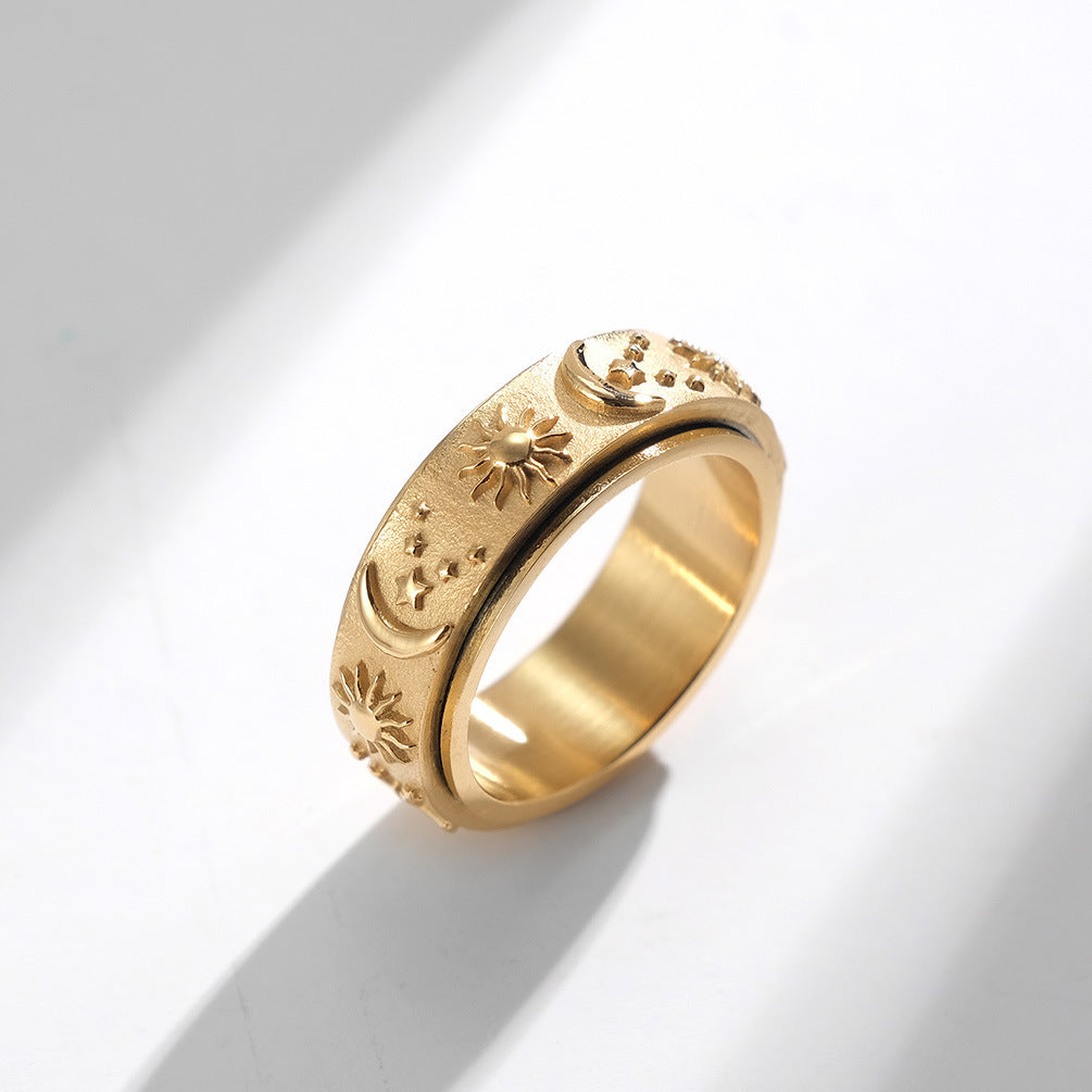 Gold Cosmic Spinner Ring