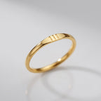 Gold Minimalist Bar Signet Ring