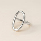 Silver Open Oval Ring