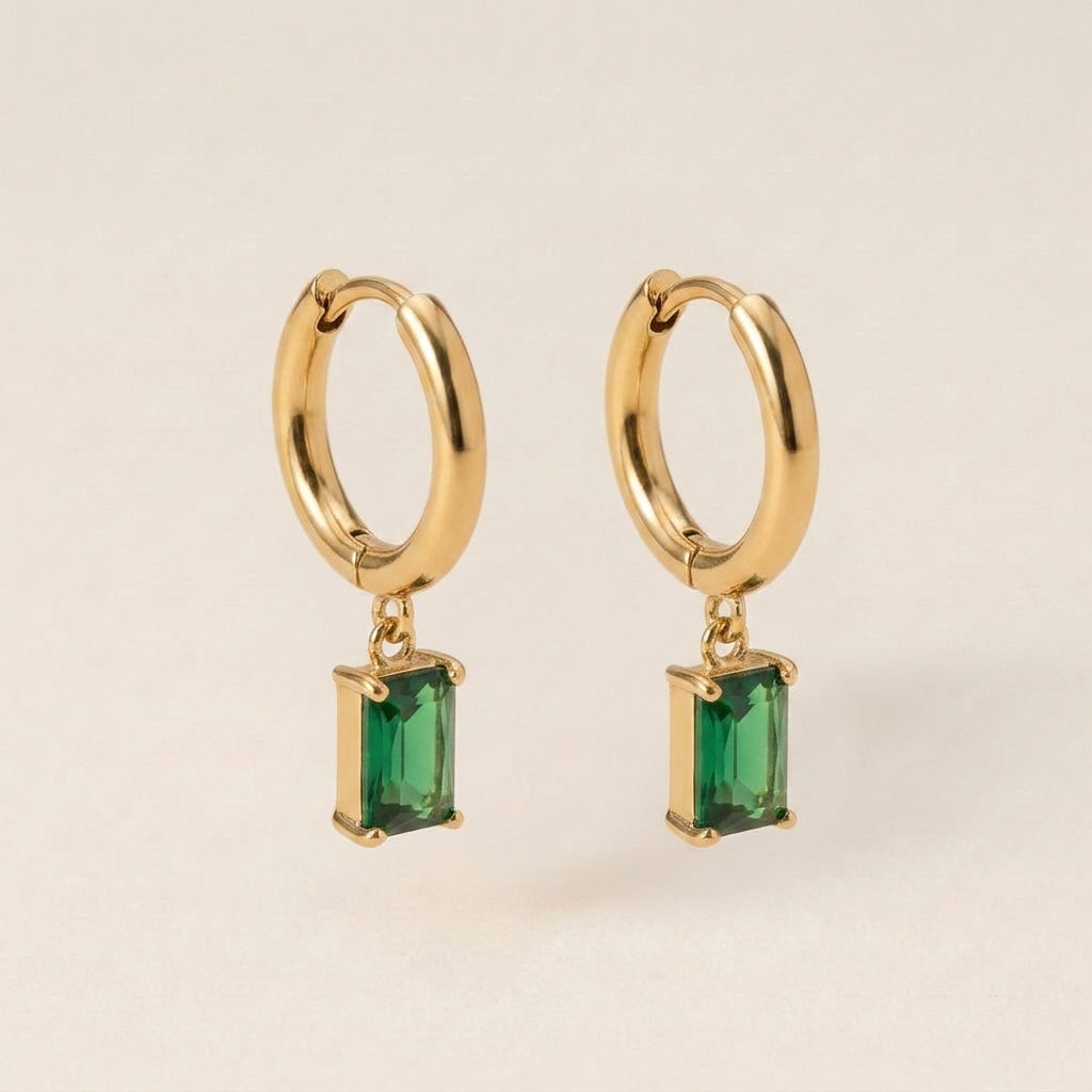 Birthstone Huggies Earrings