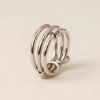 Silver Knot Stacking Ring Set