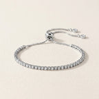 Silver Adjustable Tennis Bracelet
