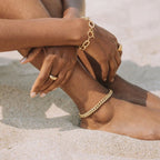 Gold Cuban Link Chain Anklet