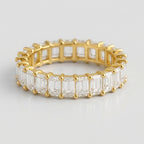 Crystal Eternity Band Gold Ring