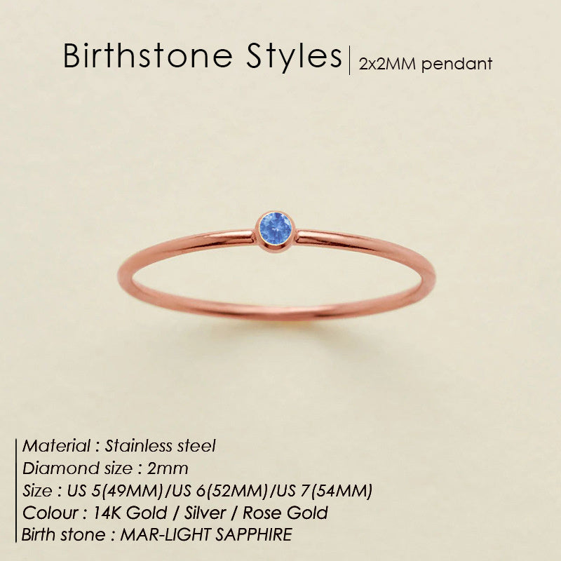 March Light Blue rose gold