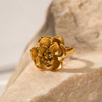 Gold Blooming Rose Ring