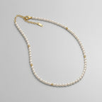 Pearl & Gold Beaded Layered Necklace