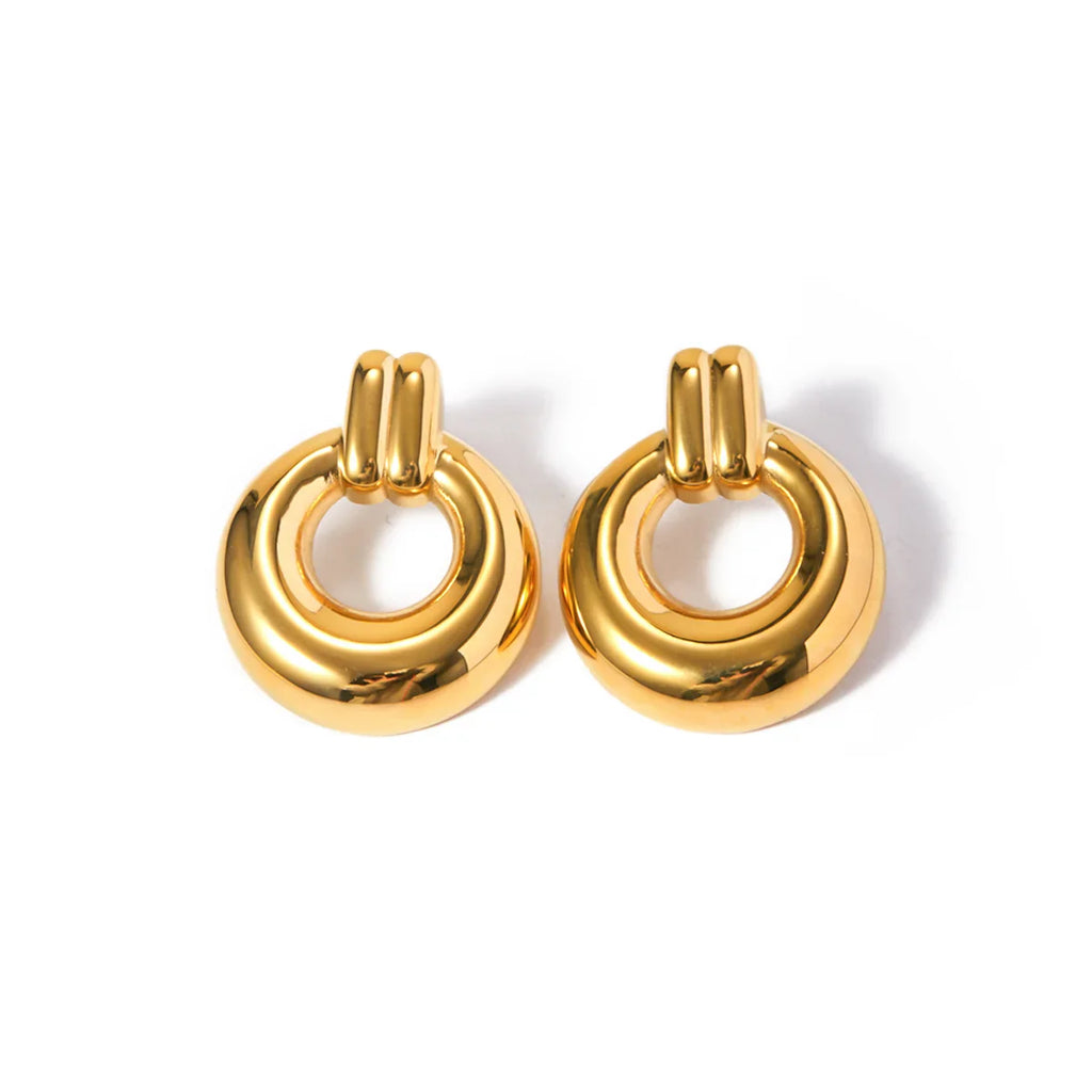 Gold Knot Drop Earrings