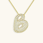 Hailey Bubble Initial Gold Necklace