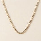 Sparkling Crystal Tennis Necklace