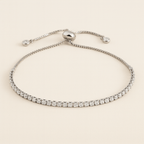 Silver Adjustable Tennis Bracelet