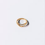 Gold Double Chevron V-Shape Ring
