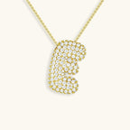 Hailey Bubble Initial Gold Necklace