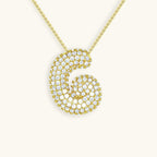 Hailey Bubble Initial Gold Necklace