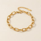 Gold Chunky Paperclip Bracelet