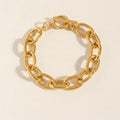 Gold Chunky Oval Link Chain Bracelet