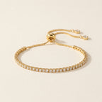 Gold Adjustable Tennis Bracelet