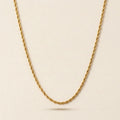 Gold Twisted Rope Chain Necklace
