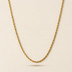 Gold Twisted Rope Chain Necklace
