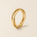 Gold Interlocking Triple Band Ring