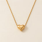 Mini Puffed Heart Necklace