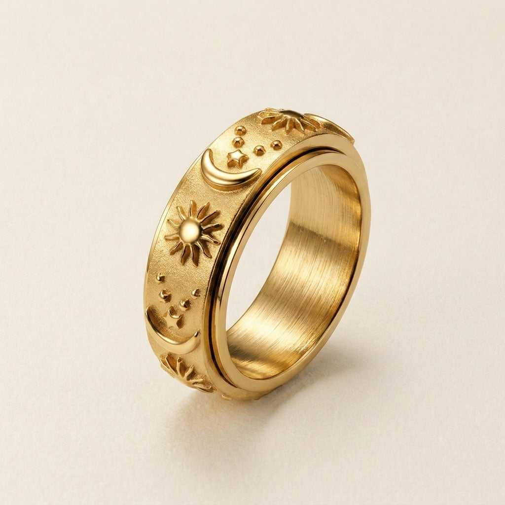 Gold Cosmic Spinner Ring