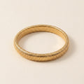 Ribbed Gold Stretch Bracelet