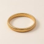 Ribbed Gold Stretch Bracelet
