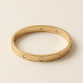 Gold Crystal-Studded Bangle Bracelet