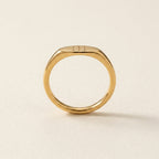 Gold Minimalist Bar Signet Ring