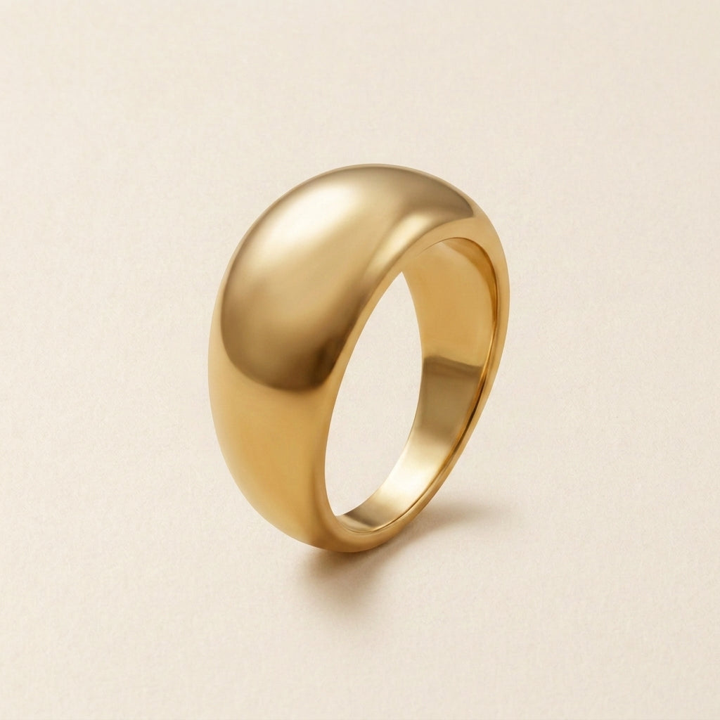 Gold Chunky Dome Statement Ring