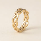 Gold Celtic Braided Band Ring