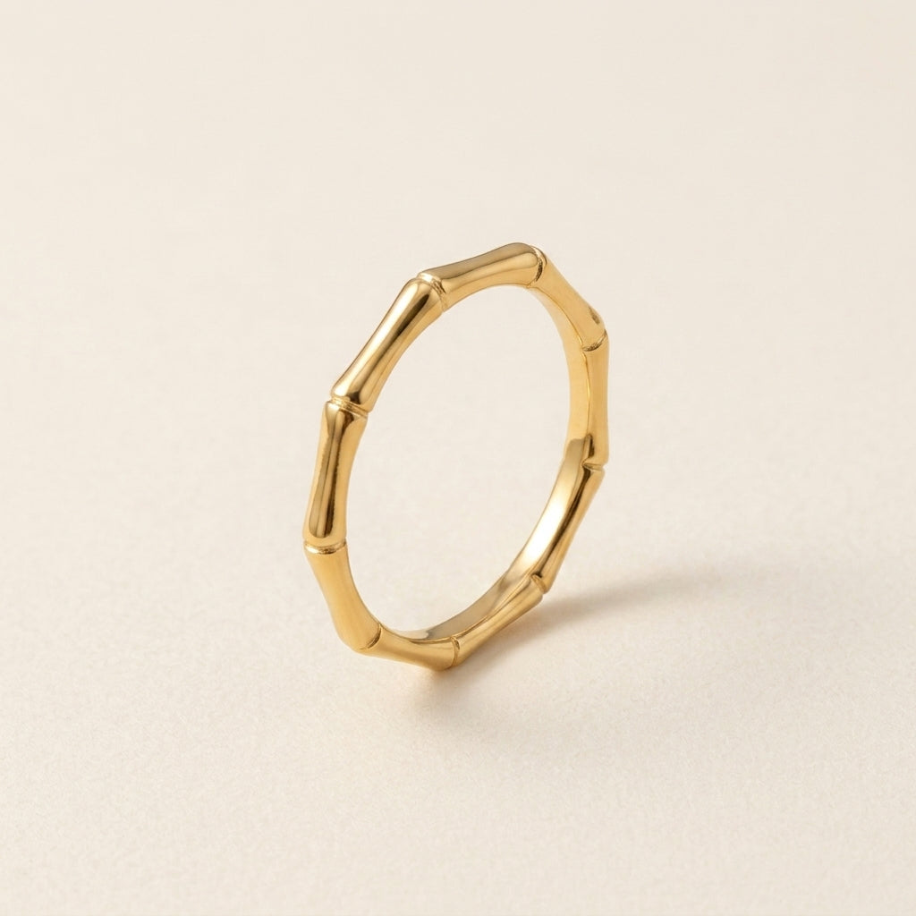 Gold Bamboo Band Ring