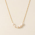 Kona Gold Chain Pearl Cluster Necklace