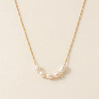 Kona Gold Chain Pearl Cluster Necklace