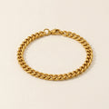 Gold Cuban Link Chain Bracelet