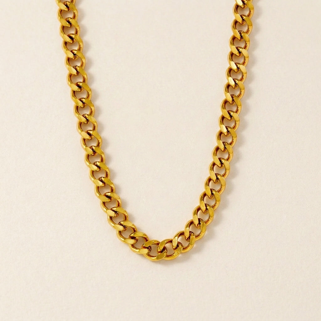 Gold Cuban Link Chain Necklace