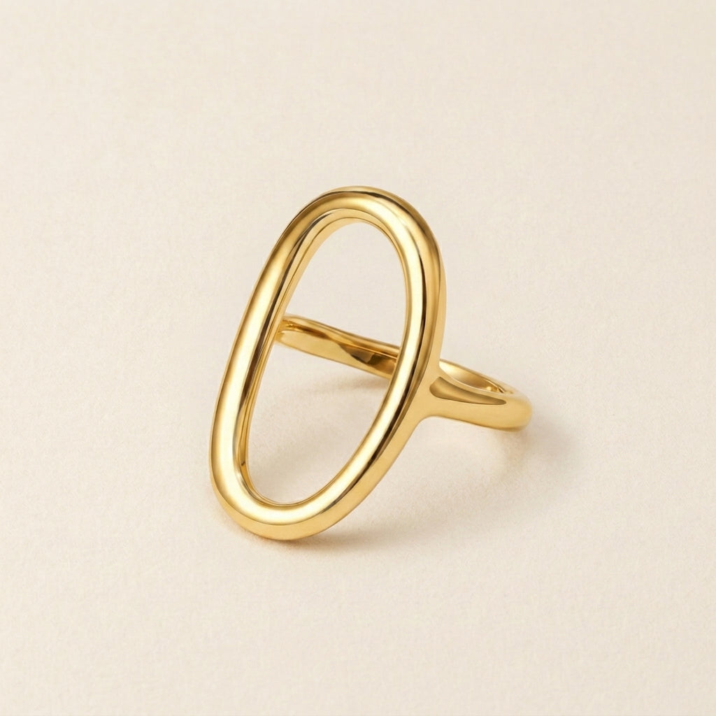 Gold Open Oval Ring