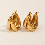 Statement Gold Hoop Earrings